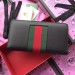 Gucci Sylvie Zip Around Wallet In Black Leather