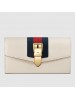 Gucci Sylvie Continental Wallet In White Leather