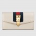 Gucci Sylvie Continental Wallet In White Leather