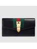 Gucci Sylvie Continental Wallet In Black Leather