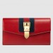 Gucci Sylvie Continental Wallet In Red Leather