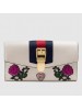 Gucci Sylvie Embroidered Leather Continental Wallet