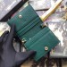 Gucci Zumi Card Case Wallet In Green Grainy Leather