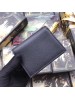 Gucci Zumi Card Case Wallet In Black Grainy Leather