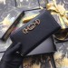 Gucci Zumi Zip Around Wallet In Black Grainy Leather