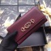 Gucci Zumi Continental Wallet In Burgundy Grainy Leather