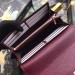 Gucci Zumi Continental Wallet In Burgundy Grainy Leather