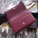 Gucci Zumi Continental Wallet In Burgundy Grainy Leather