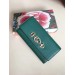 Gucci Zumi Continental Wallet In Green Grainy Leather