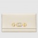 Gucci Zumi Continental Wallet In White Grainy Leather