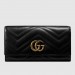 Gucci Black GG Marmont Continental Wallet