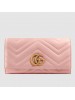 Gucci Light Pink GG Marmont Continental Wallet