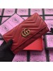 Gucci Red GG Marmont Continental Wallet