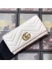 Gucci White GG Marmont Continental Wallet