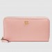 Gucci Light Pink Leather Zip Around Wallet