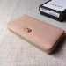 Gucci Light Pink Leather Zip Around Wallet