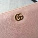 Gucci Light Pink Leather Zip Around Wallet