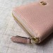 Gucci Light Pink Leather Zip Around Wallet