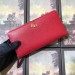 Gucci Red Leather Zip Around Wallet