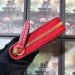 Gucci Red Leather Zip Around Wallet