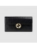 Gucci Icon Continental Wallet In Black Guccissima Leather