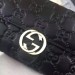 Gucci Icon Continental Wallet In Black Guccissima Leather