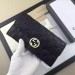 Gucci Icon Continental Wallet In Black Guccissima Leather