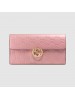 Gucci Icon Continental Wallet In Pink Guccissima Leather