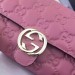 Gucci Icon Continental Wallet In Pink Guccissima Leather