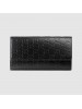 Gucci Continental Flap Wallet In Black Guccissima Leather