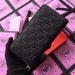 Gucci Zip Around Wallet In Black Guccissima Leather