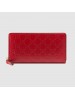 Gucci Zip Around Wallet In Red Guccissima Leather