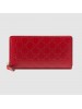 Gucci Zip Around Wallet In Red Guccissima Leather