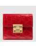 Gucci Padlock Wallet In Red Signature Leather