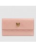 Gucci Continental Wallet With Cat In Pink Signature Leather