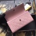 Gucci Continental Wallet With Cat In Pink Signature Leather