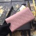 Gucci Continental Wallet With Cat In Pink Signature Leather