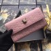 Gucci Continental Wallet With Cat In Pink Signature Leather