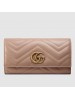 Gucci Dusty Pink GG Marmont Continental Wallet