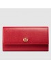 Gucci GG Marmont Continental Wallet In Red Leather