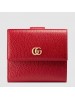 Gucci French Flap Wallet In Red Leather