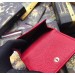 Gucci French Flap Wallet In Red Leather