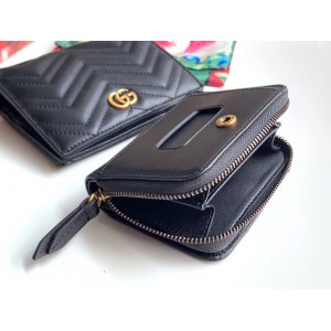 Gucci Black GG Marmont Small Wallet