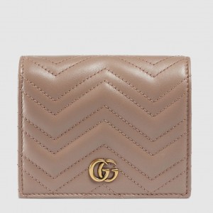 Gucci Dusty Pink GG Marmont Small Wallet