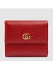 Gucci Red GG Marmont Compact Wallet