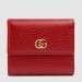 Gucci Red GG Marmont Compact Wallet