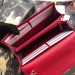 Gucci GG Marmont Chain Wallet In Red Leather