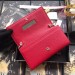 Gucci GG Marmont Chain Wallet In Red Leather