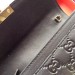 Gucci Padlock Continental Chain Wallet In Black Gucci Signature Leather