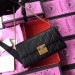 Gucci Padlock Continental Chain Wallet In Black Gucci Signature Leather